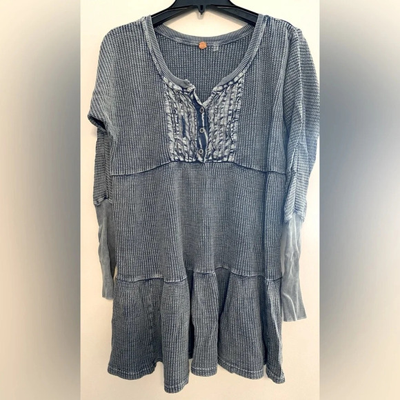 FP1 Free People Waffle Knit Mini Dress S - Picture 1 of 8